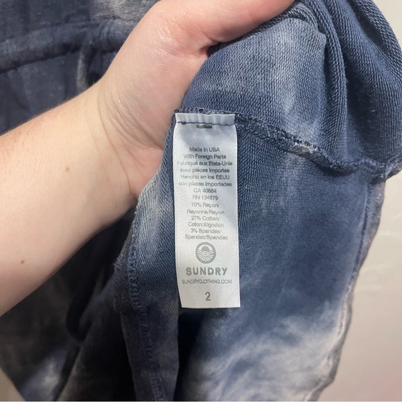 Sundry navy tie-dye elastic waist tank top casual dress (size 2/medium) - Picture 6 of 6